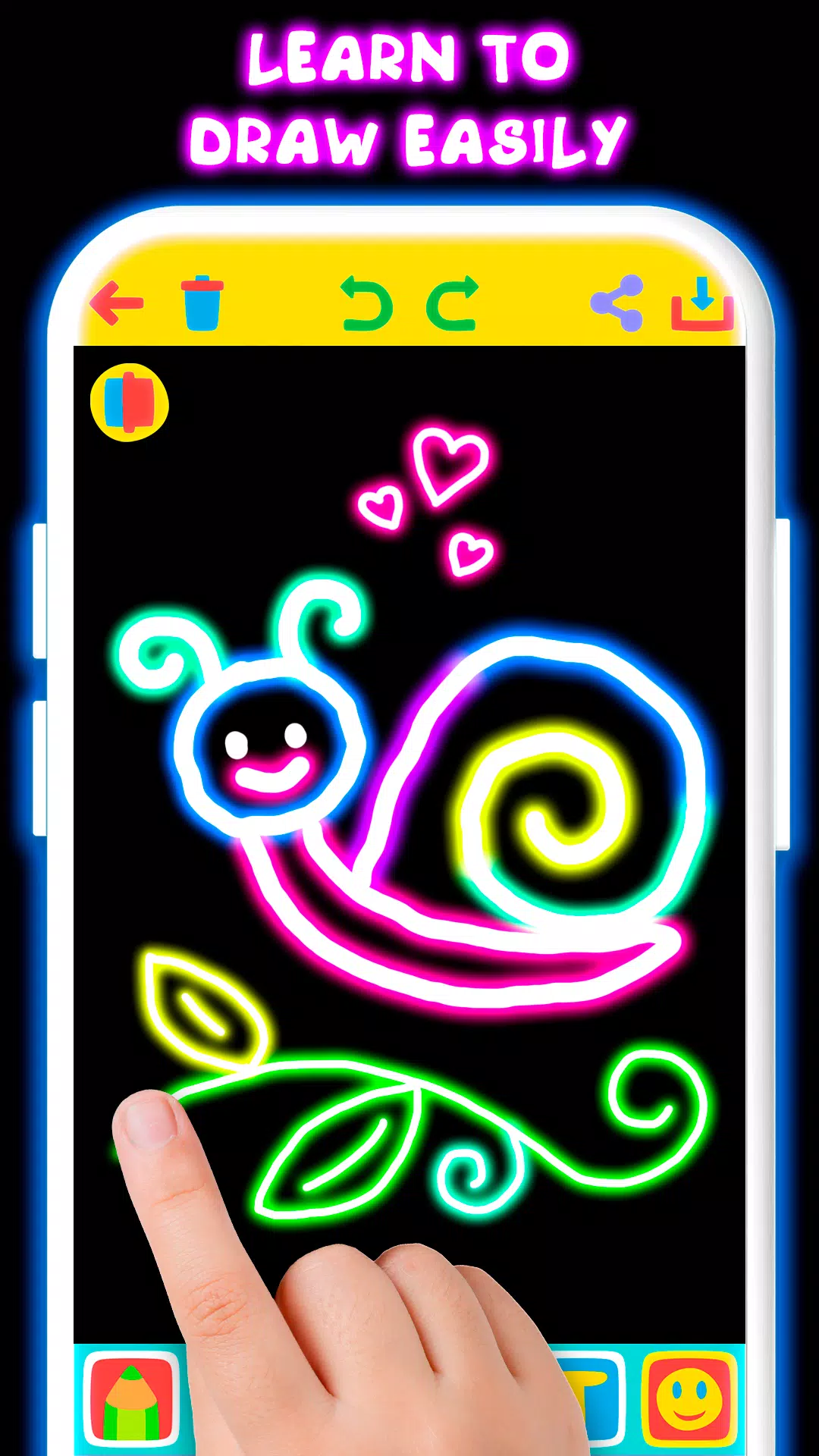 Drawing For Kids - Glow Draw স্ক্রিনশট 0