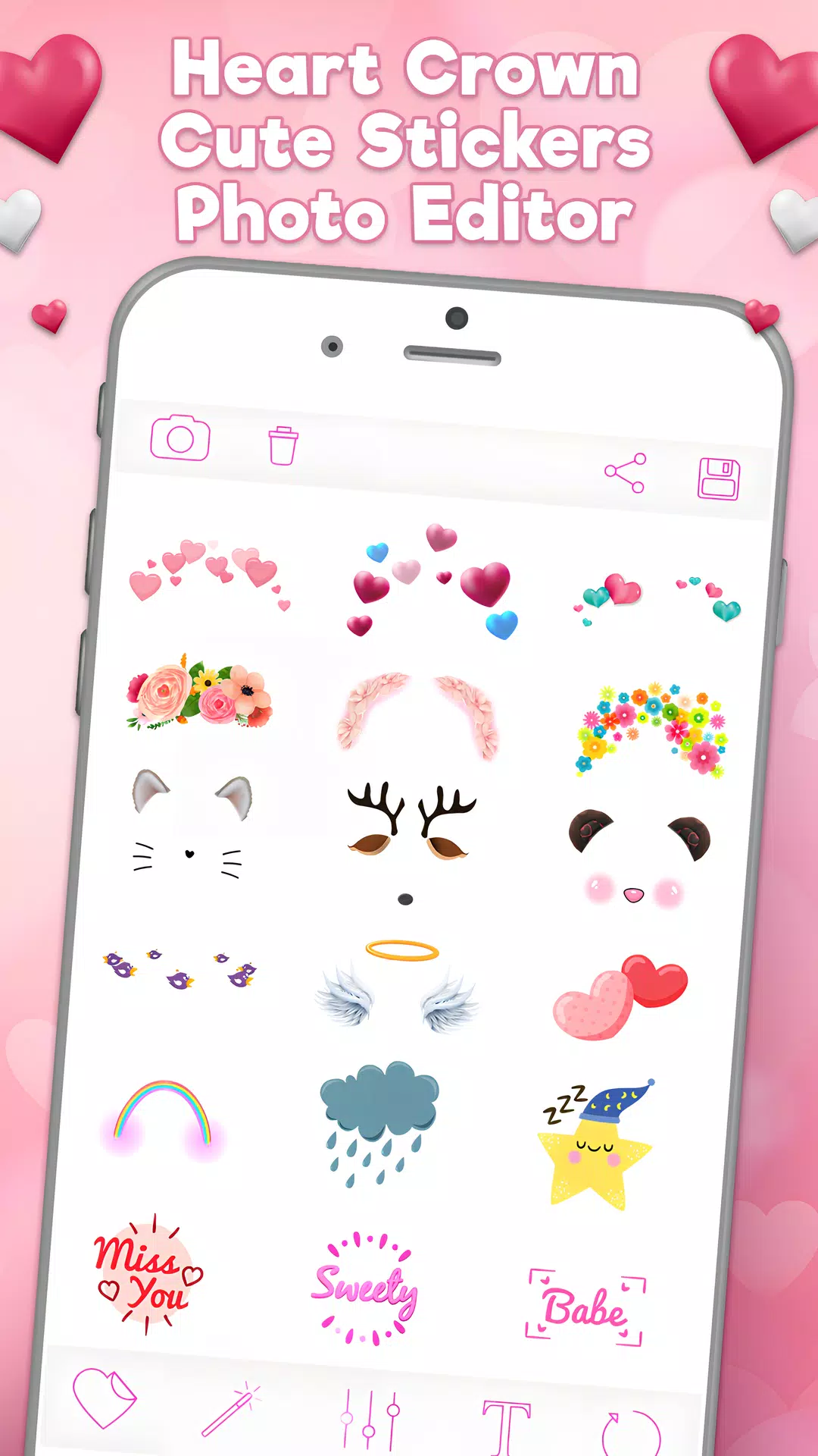 Heart Emoji & Photo Stickers Screenshot 0