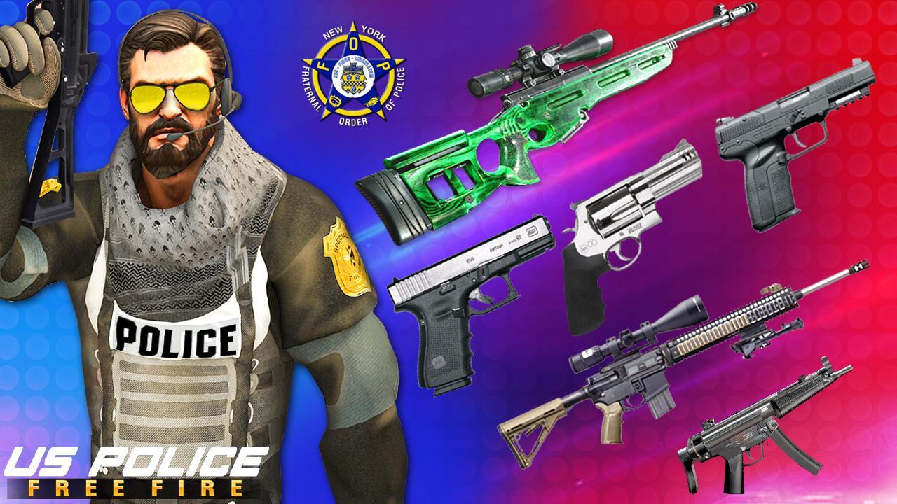 US Police Free Fire - Free Action Game スクリーンショット 2