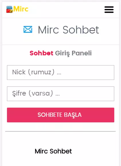 Mirc Sohbet Chat Odaları Schermafbeelding 0