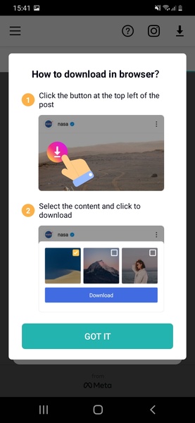 Video Downloader for Instagram स्क्रीनशॉट 3