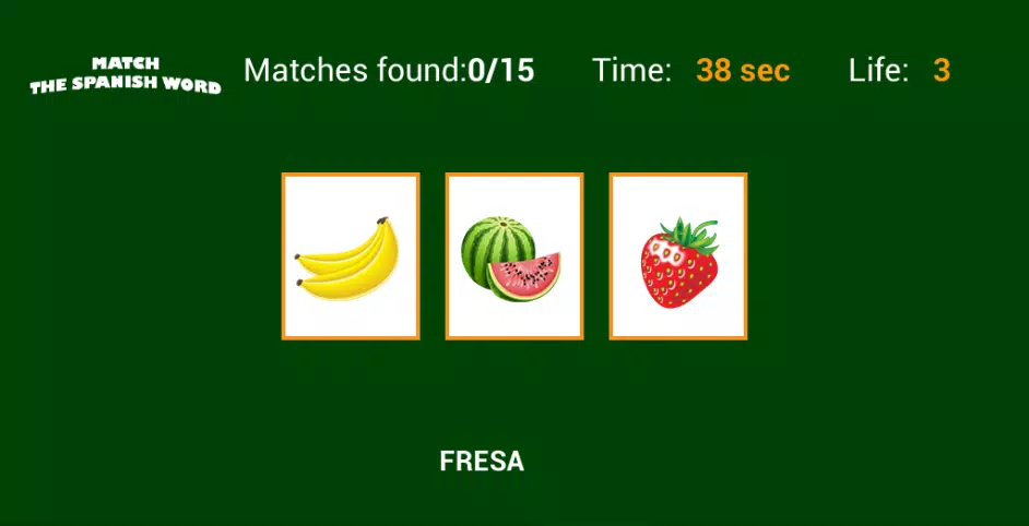 Match the Spanish Word Tangkapan skrin 3