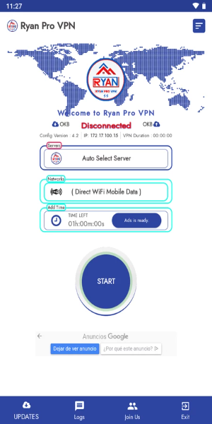 Ryan Pro VPN Mod Captura de pantalla 1