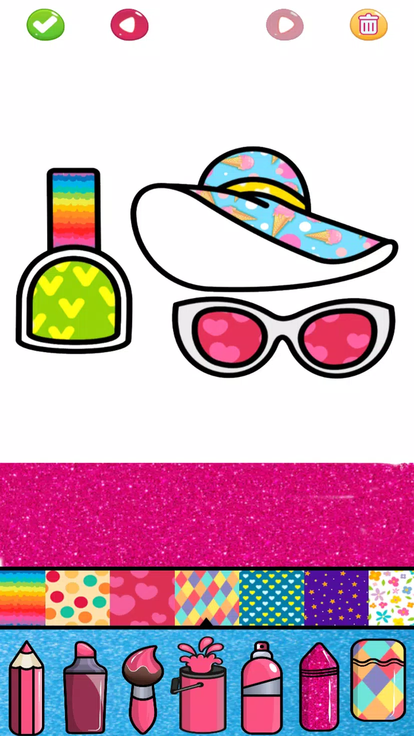 Schermata Beauty Glitter coloring game 2