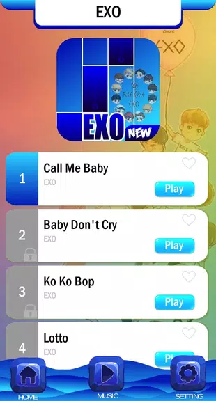 EXO Chibi Piano Tiles Capture d'écran 0