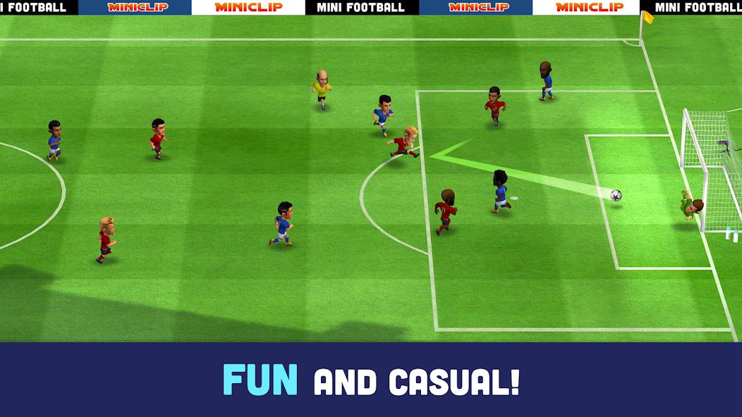 Mini Football - Mobile Soccer Mod Captura de pantalla 1