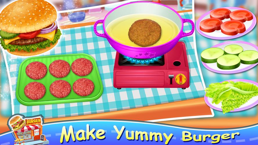 Pizza Burger - Cooking Games Captura de pantalla 1