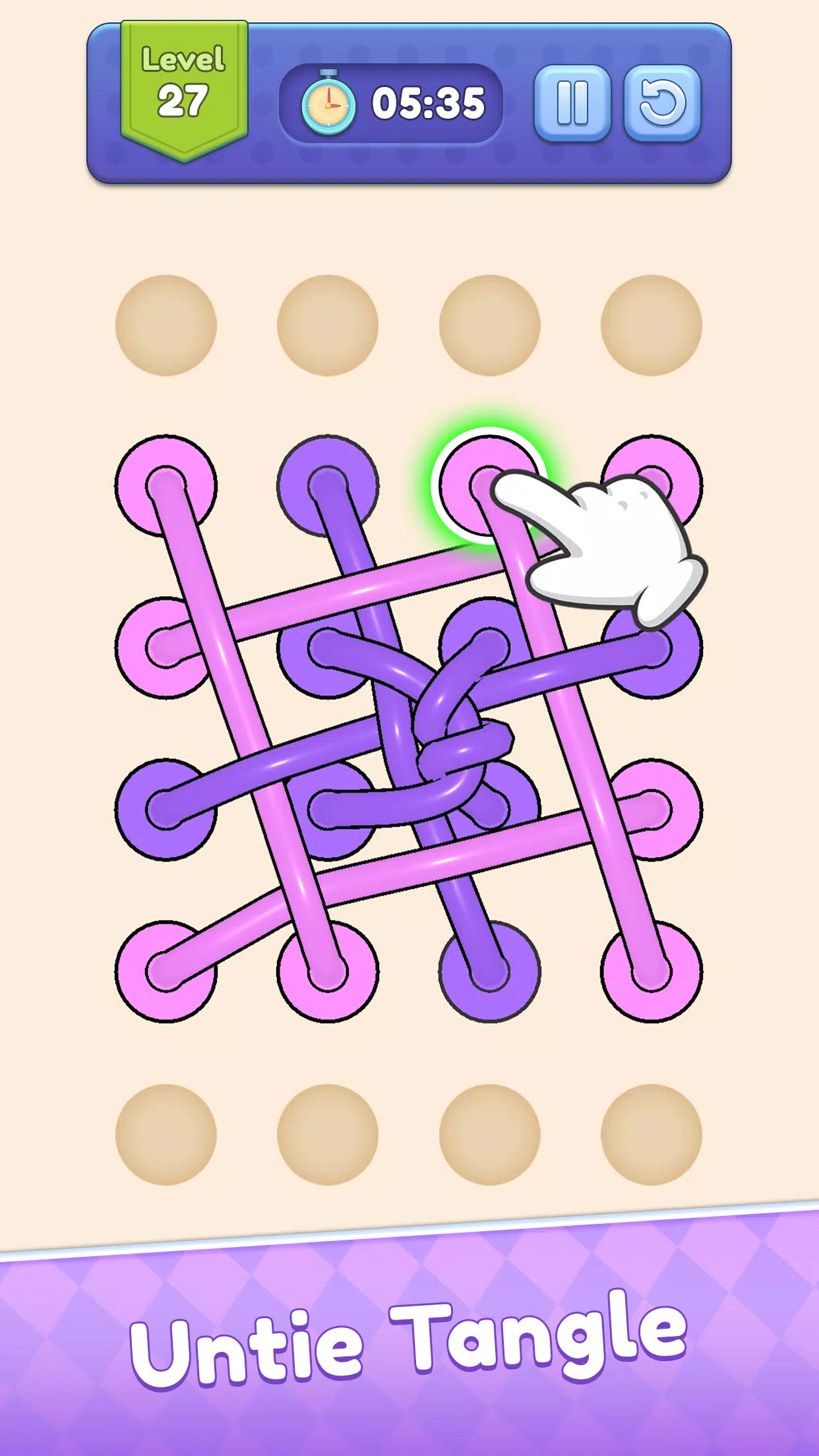 Tangle Out: Rope Puzzle Capture d'écran 0