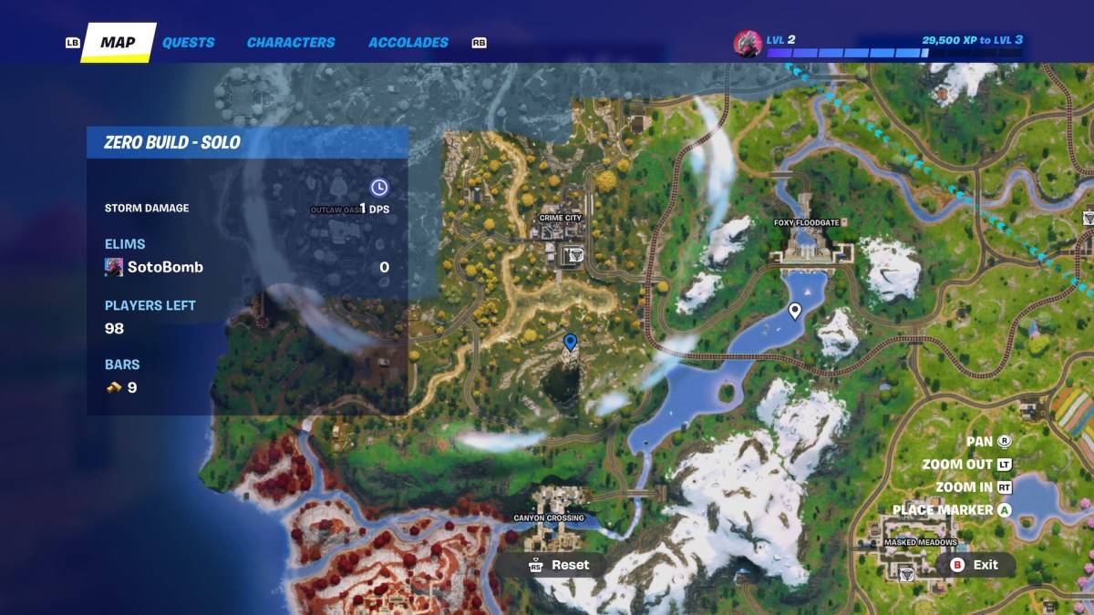 Secret wolf pack location in Fortnite Chapter 6, Season 2.