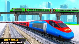 City Train Driving Train Games Captura de tela 3