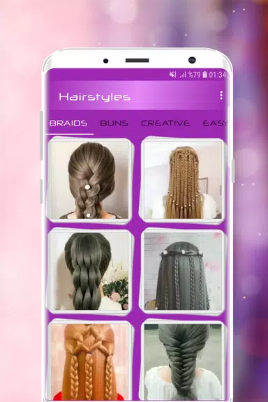 Hairstyles Step by Step Videos Captura de tela 0