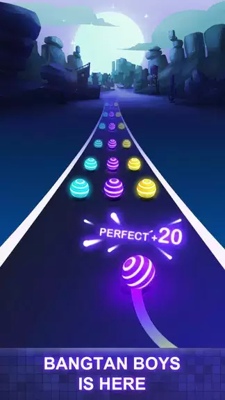 BTS Road Tiles: KPOP Colour Ball Dancing Road Run! Zrzut ekranu 2