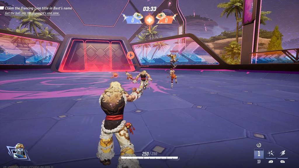 Players vying for control of the ball in Marvel Rivals' Clash of Dancing Lions.