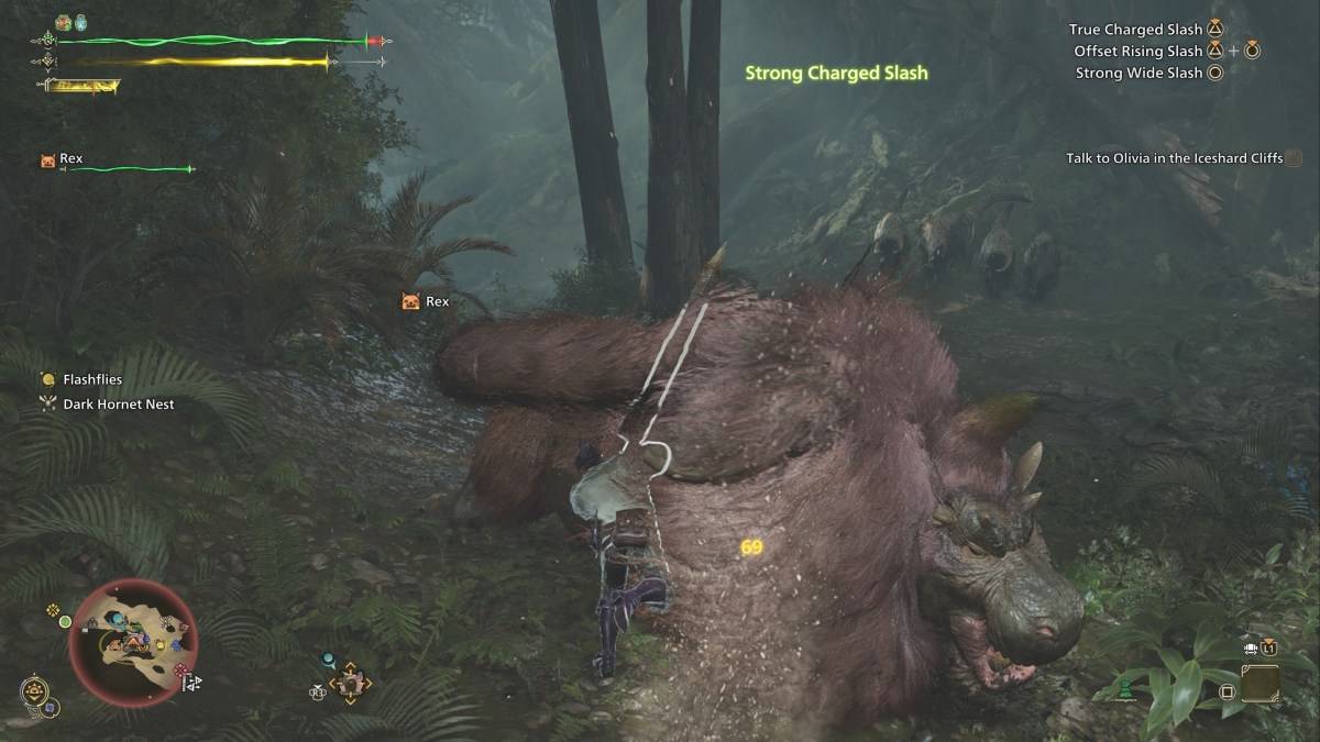 Pemburu di Monster Hunter Wilds Menggunakan Pedang Besar Melawan Congalala