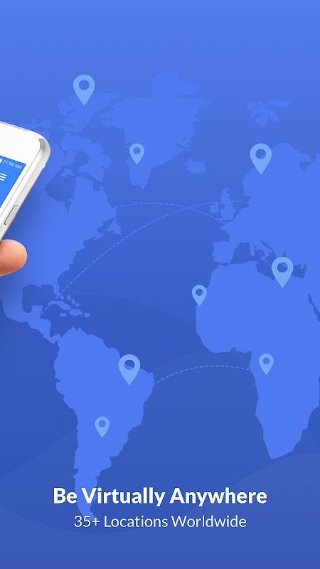 Free VPN Proxy & Hotspot WiFi security - SaferVPN Zrzut ekranu 1