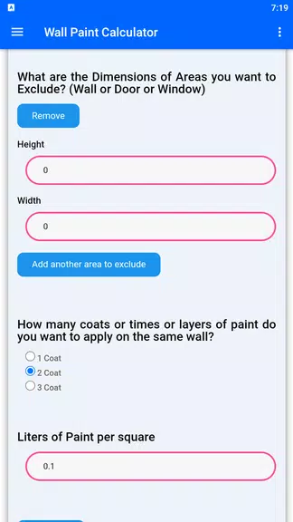 Wall Paint Calculator Скриншот 2