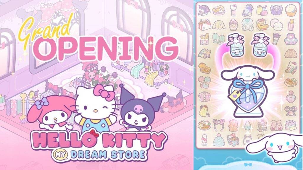 Fusionar con los personajes de Sanrio en el nuevo juego Hello Kitty My Dream Store