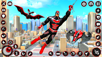 Bat Hero Dark Crime City Game Ảnh chụp màn hình 2