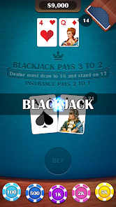 Casino BlackJack 21 Card Game Скриншот 2
