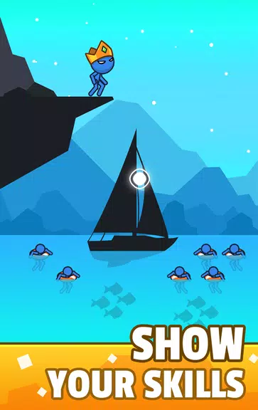 Stickman Jump into Water Schermafbeelding 0