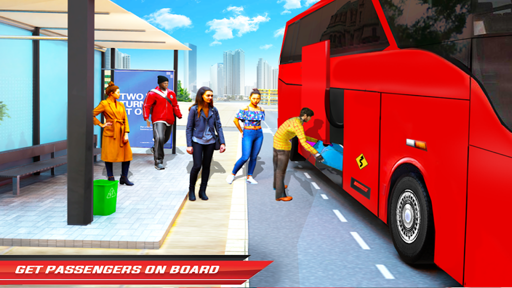 City Coach Bus Driving Sim 3D স্ক্রিনশট 3