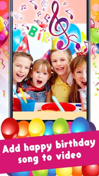 Happy Birthday Video Maker With Music And Photos ภาพหน้าจอ 0