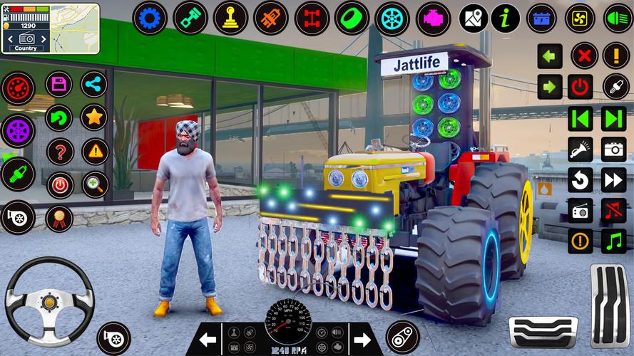 Indian Tractor Tochan Game 3d Zrzut ekranu 1