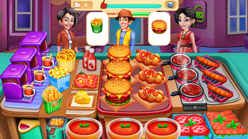 Cooking Food: Time Management Mod ဖန်သားပြင်ဓာတ်ပုံ 0