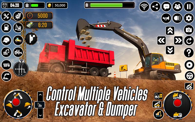City Heavy Excavator Crane 3D Captura de pantalla 2