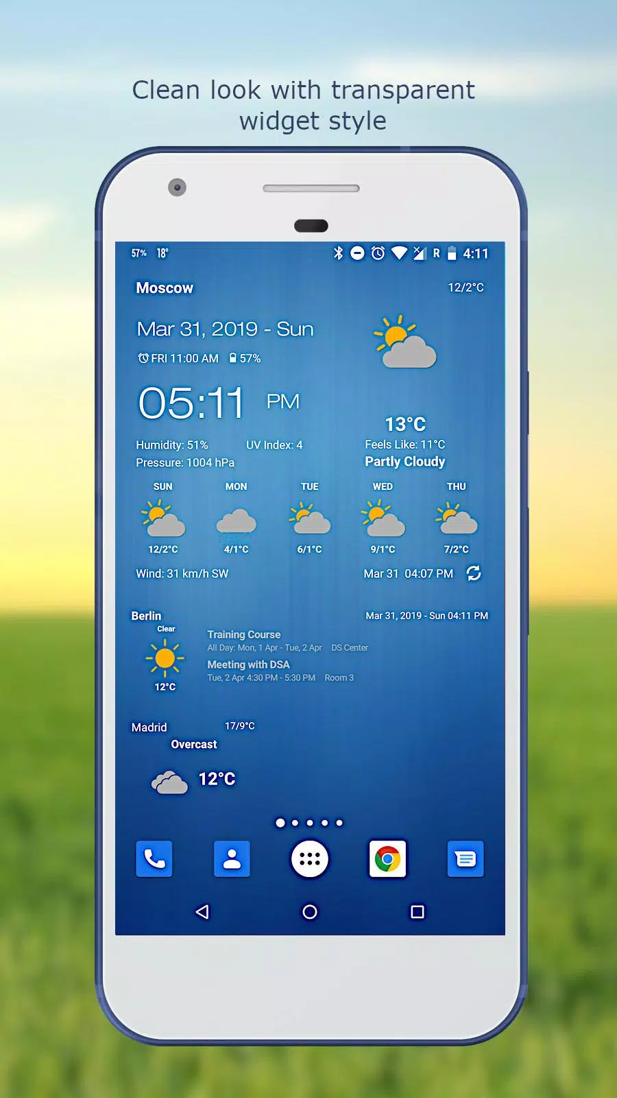 Weather & Clock Widget Screenshot 2