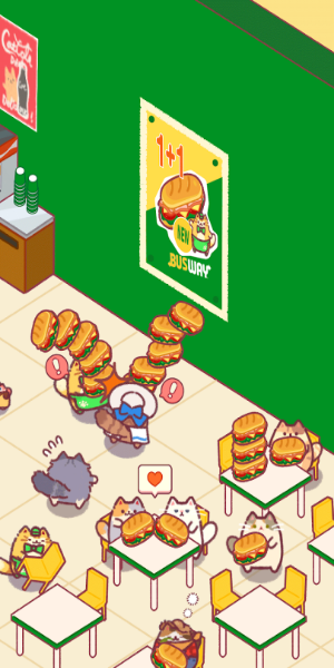 Cat Snack Bar: Cute Food Games Скриншот 2