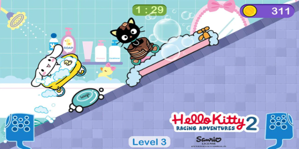 Hello Kitty games - car game Ekran Görüntüsü 1