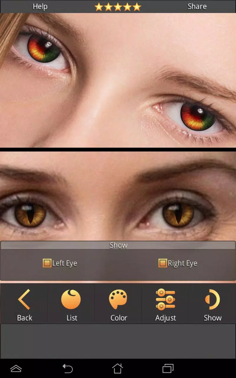 FoxEyes - Change Eye Color Captura de pantalla 1