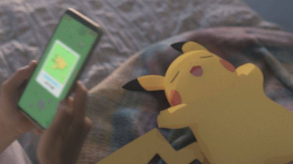 Sleepy Pikachu with Phone